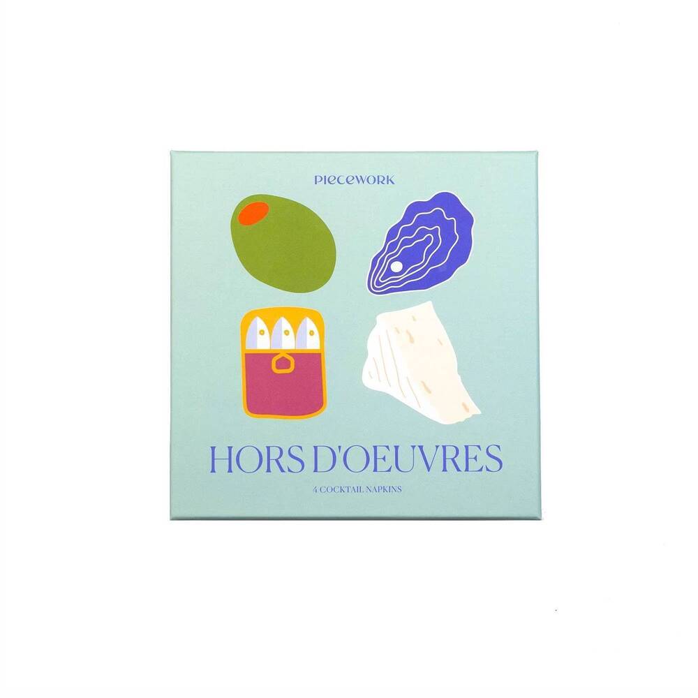 NEW PIECEWORK PUZZLES hors d'oeuvres cocktail napkins - set of 4 in multi